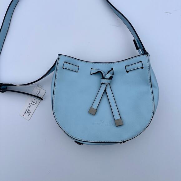 Simply Noelle All Tied Up Small Crossbody Bag In Carolina Blue Spring Minimalist - Picture 5 of 15